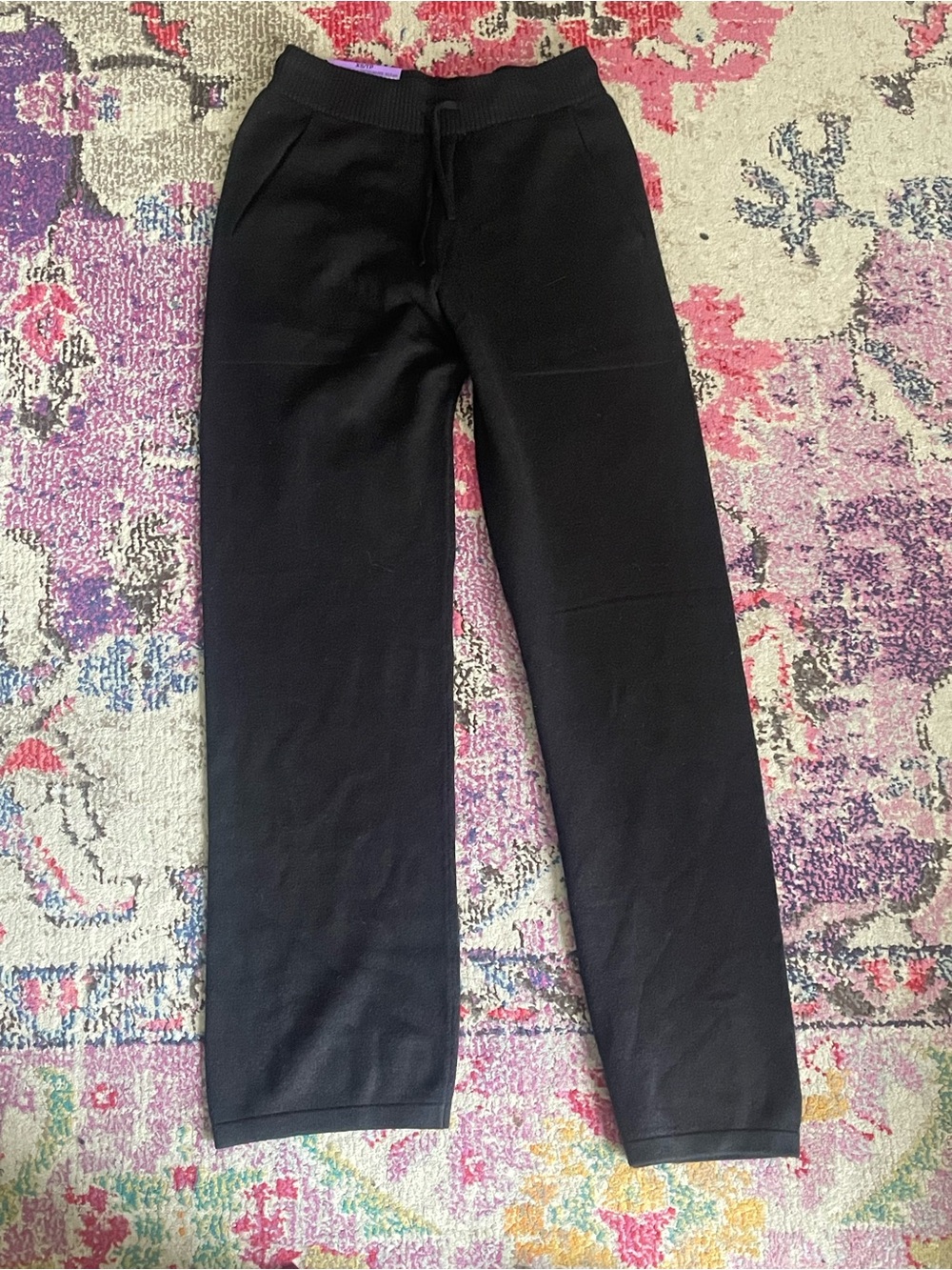 Lazypants Black Knit Pull-On Pants - Women